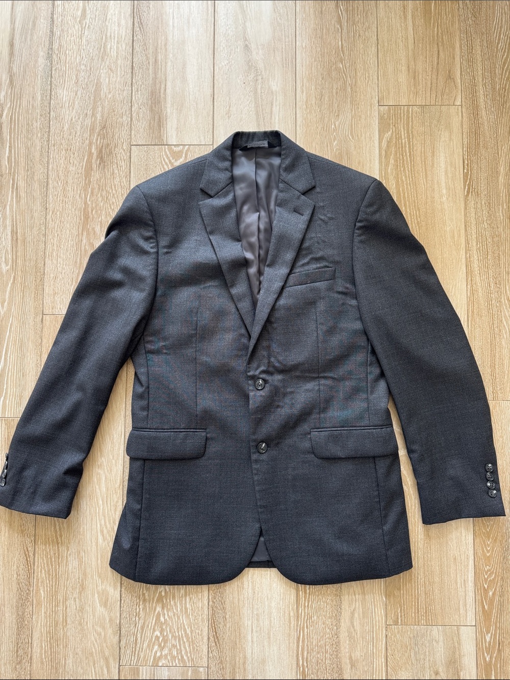 Jos A. Bank Traveler Chelsea Dark Gray Wool Auit Jacket 41 Long 35 Waist.